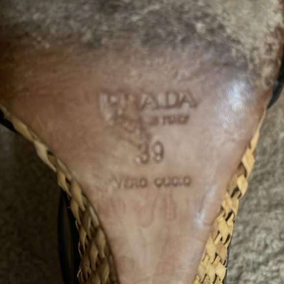 PRADA Women’s Sandals Prada Size 39 (U.S. Size 9) Good Condition (narrow width) - Picture 7 of 12